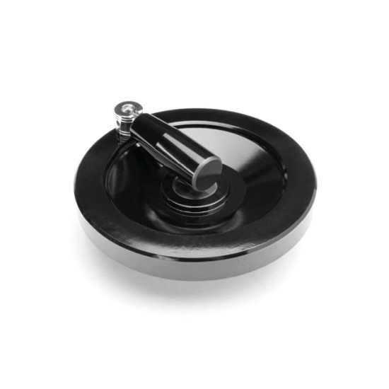 VPRAX/100-MR D100 teli kézikerék, d4 furat, behajtható INOX markolat.