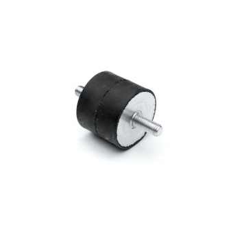 Hengeres gumi rezgéscsillapító, M12x37 menettel, 75x25mm, 304kg teherbírás.