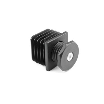 Csúszásgátlós állítható láb 25x25mm-es csőhöz, M16 menettel. 1,5-2mm falvh.