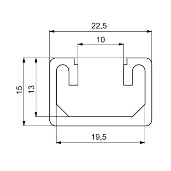 Aluprofil - 15x22,5