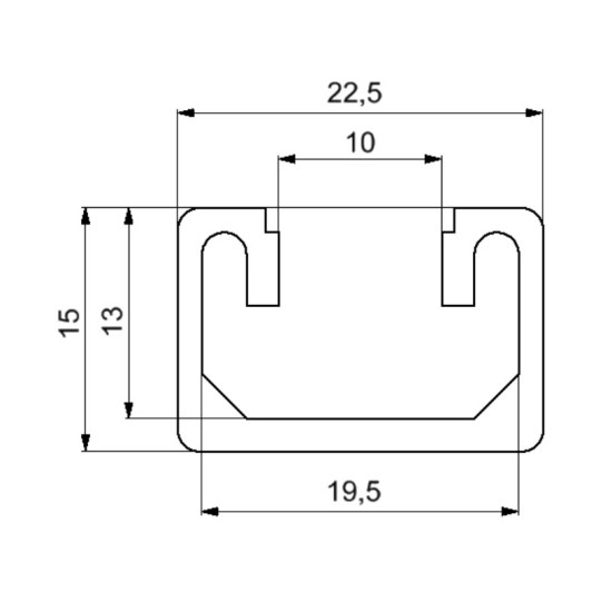 Aluprofil - 15x22,5