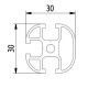 Aluprofil - 30x30 - Egy oldalon zárt