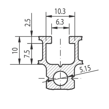 Aluprofil - 30x30 Két oldalon -180°