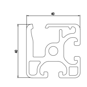 Aluprofil - 40x40 Könnyű