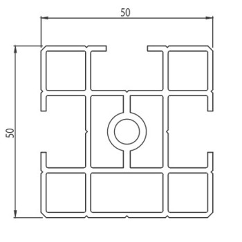 Aluprofil - 50x50