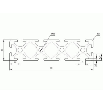 Aluprofil - 80x20