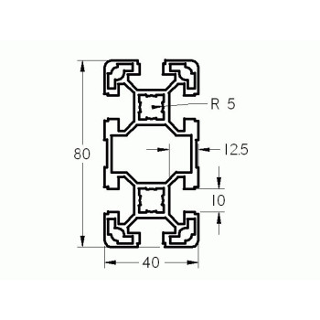 Aluprofil - 80x40