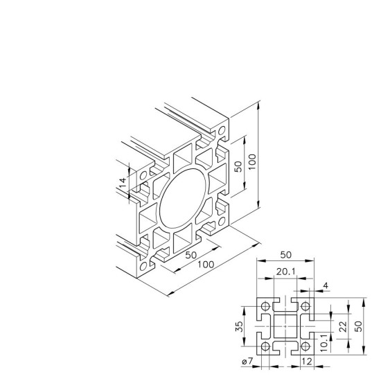 Aluprofil mk 2011 - 100x100 Nehéz