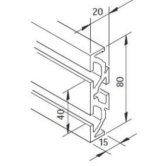 Aluprofil mk 2040.80