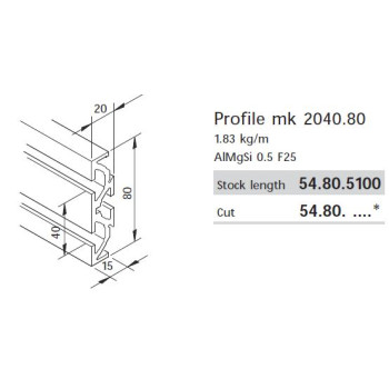 Aluprofil mk 2040.80