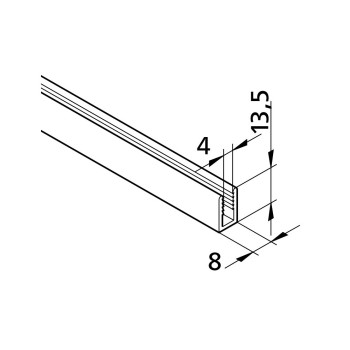 Aluprofil mk 2206 - Panel U profil