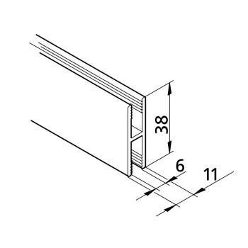 Aluprofil mk 2215 - Panel H profil