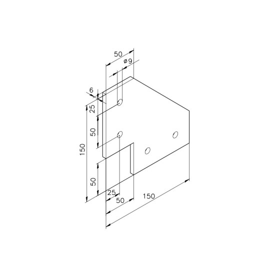 Csomólemez - 11 - 150 x 150 x 6