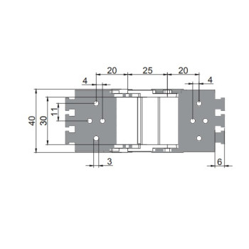 Energialánc végelem pár - 15x30 - műanyag