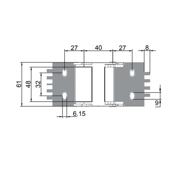 Energialánc végelem pár - 24x48 - műanyag