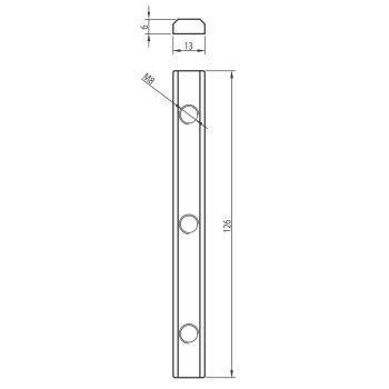 Horonyanya 3xM8 L=126mm