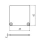 Kábelcsatorna Zárókupak - 45x45 - Alu