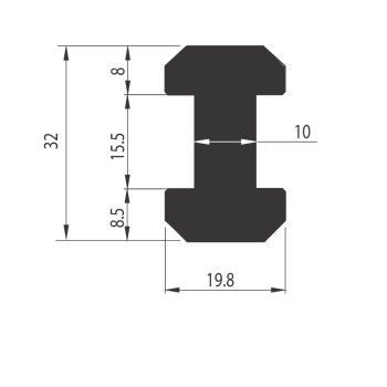 Koptató Profil - h-32