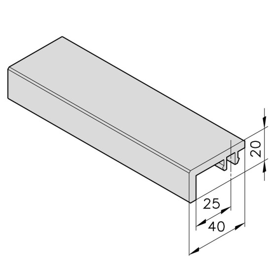 Koptató Profil mk 1008 - 40 x 20