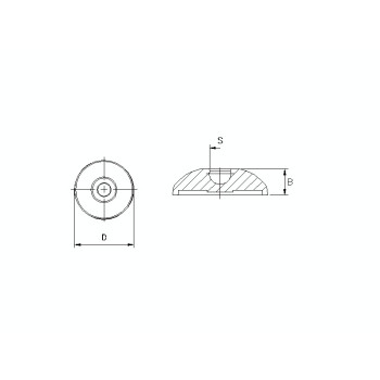 Műanyag gépláb talp d=40mm (13,8)