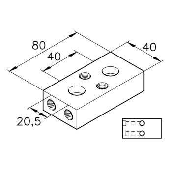 Pneumatikai csatlakozó rögzítő - G1/4"