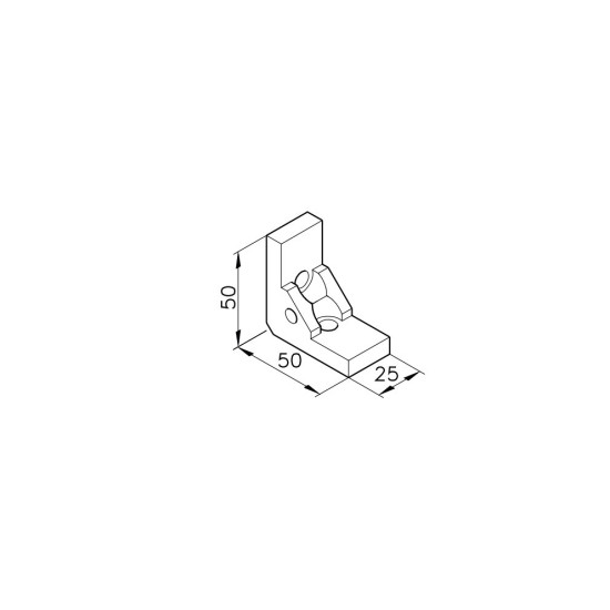 Sarokelem - B25 - 25 x 50 x 50