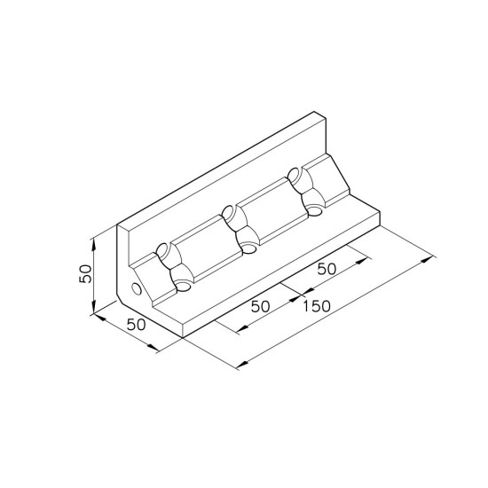 Sarokelem - B150 - 50 x 50 x 150