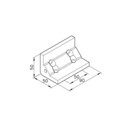Sarokelem - B90 - 50 x 50 x 90