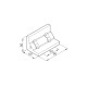 Sarokelem - B90 - 50 x 50 x 90