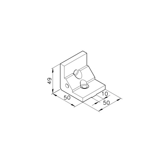 Sarokelem - B50S1 - 50 x 49 x 50