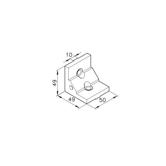 Sarokelem - B50S2 - 49 x 49 x 50
