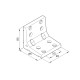Sarokelem - C90/2 - 85 x 85 x 90