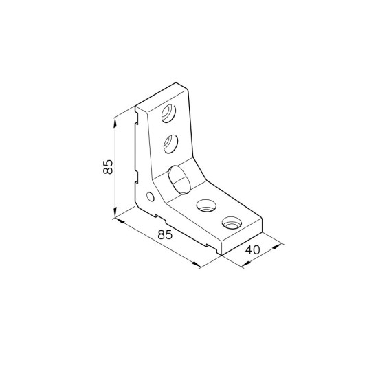 Sarokelem - C40/3 - 85 x 85 x 40