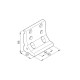 Sarokelem - D90/2 - 85 x 50 x 90