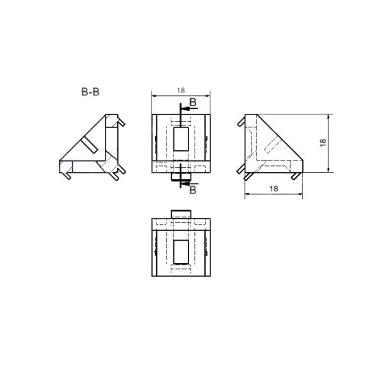 Sarokelem - 20x20 - Alu