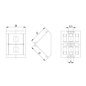 Sarokelem - 30x30 - Alu változat