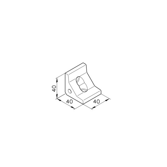 Sarokelem - E40 - 40x40x40 - készletben