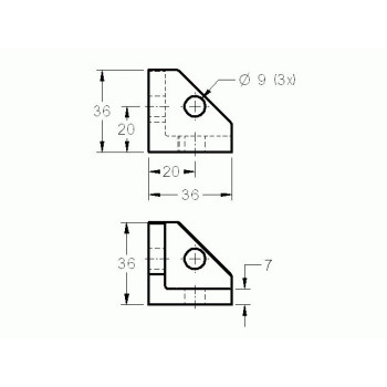 Sarokösszekötő - 3D - 40x40