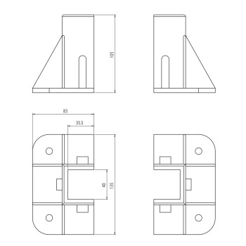 Talp - 80x40 - Alu - Univerzális