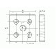 Talplemez -  80x80 - M20 - Fekete
