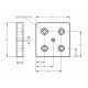 Talplemez -  80x80 - M8 - Alu