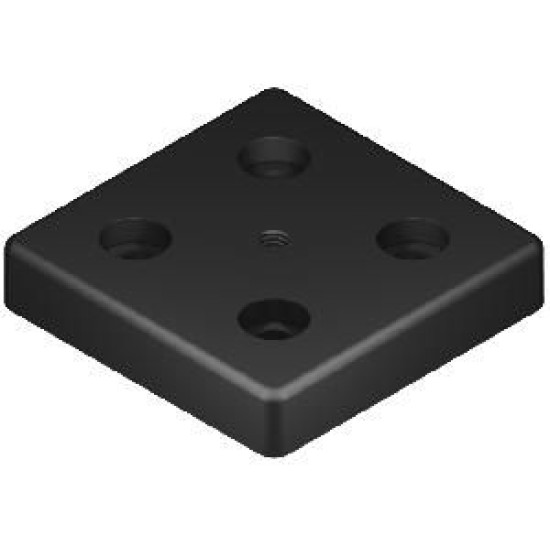 Talplemez -  80x80 - M8 - Fekete