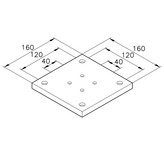 Végzáró lap - 160x160 - (80x80 profilhoz) - 40/3
