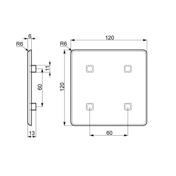 Zárókupak - 120x120 - Fekete