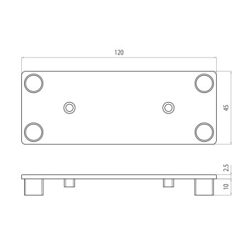 Zárókupak - 120x45 - Fekete