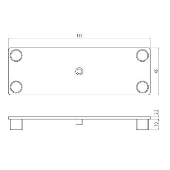 Zárókupak - 135x45 - Fekete