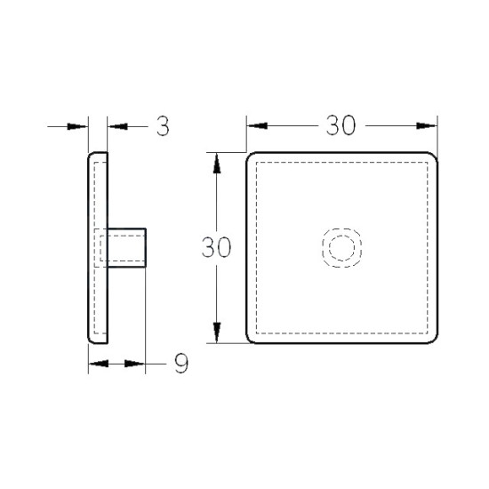 Zárókupak - 30x30 - Szürke