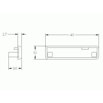 Zárókupak - 40x10 - Fekete