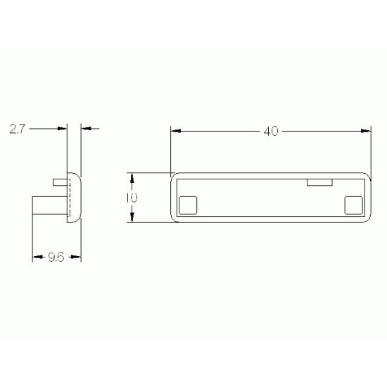 Zárókupak - 40x10 - Fekete