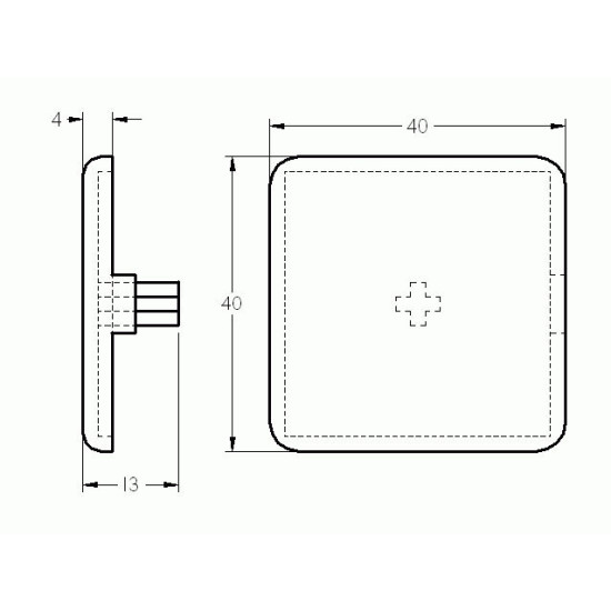 Zárókupak - 40x40 - Antisztatikus - Fekete